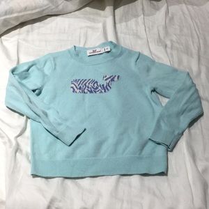 Vineyard Vines 3t whale sweater worn once Lt blue